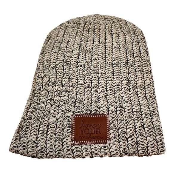 Love Your Melon Gray Knit Beanie Hat - Cozy and Stylish - Picture 1 of 3